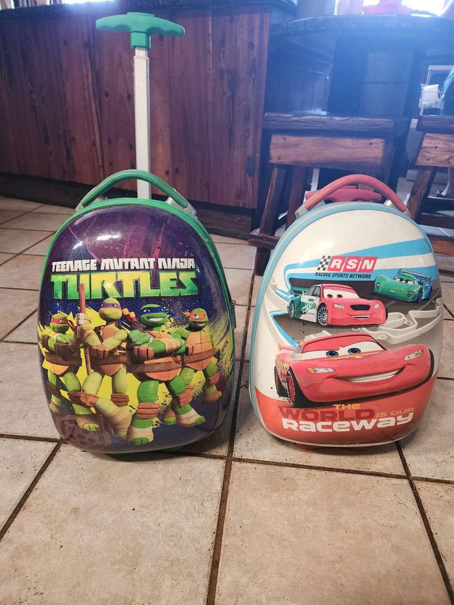 2x Character Trolley bags (Teenage Mutant Turtles and CARS) for Kids