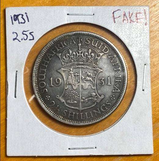 1931 Union of South Africa | 2.5S / Half Crown | Replica