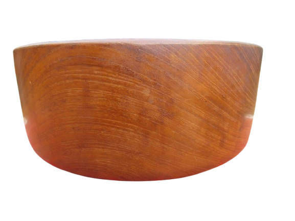 Vintage Retro Teak Wood Large Fruit Bowl