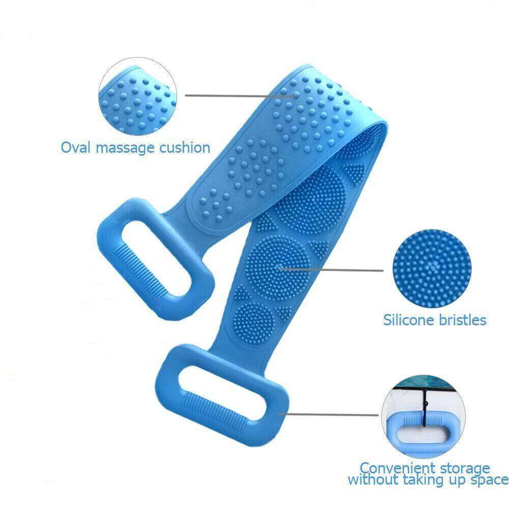 Silica Gel Bath Towel Rub Brush Back Scrubber