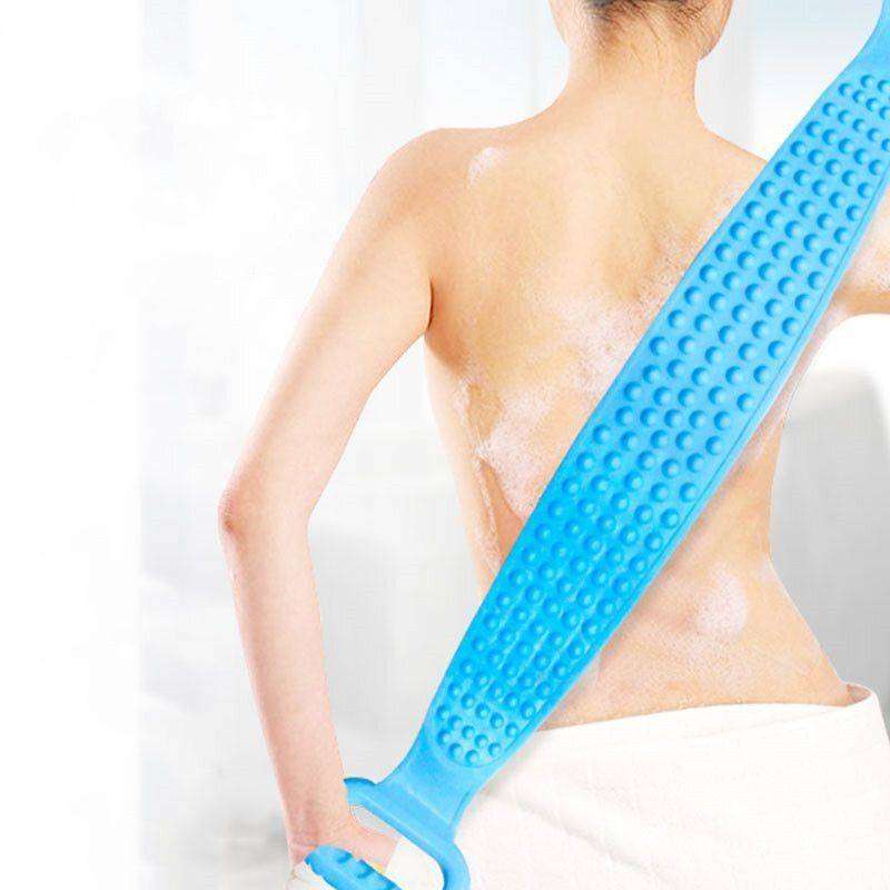 Silica Gel Bath Towel Rub Brush Back Scrubber