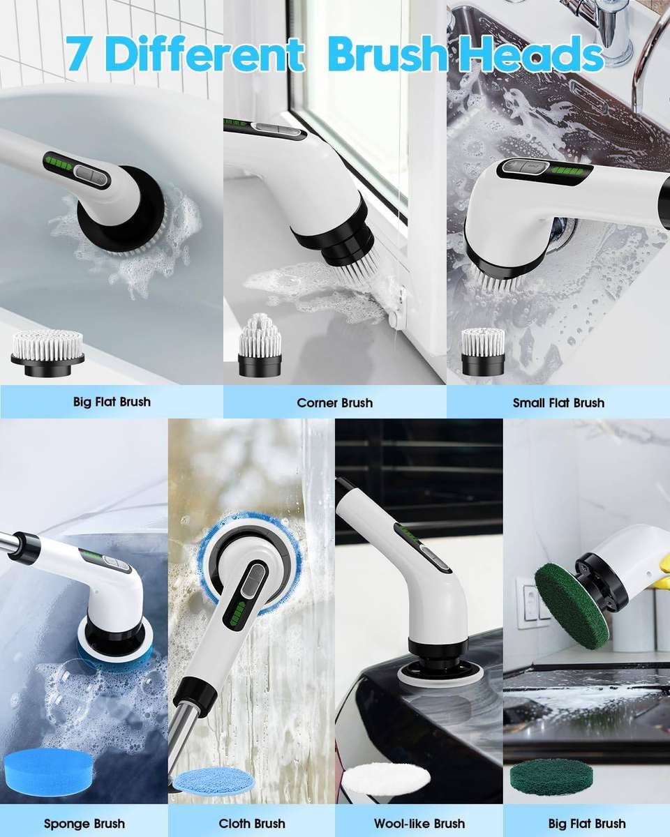 Electric Cordless Spin Scrubber