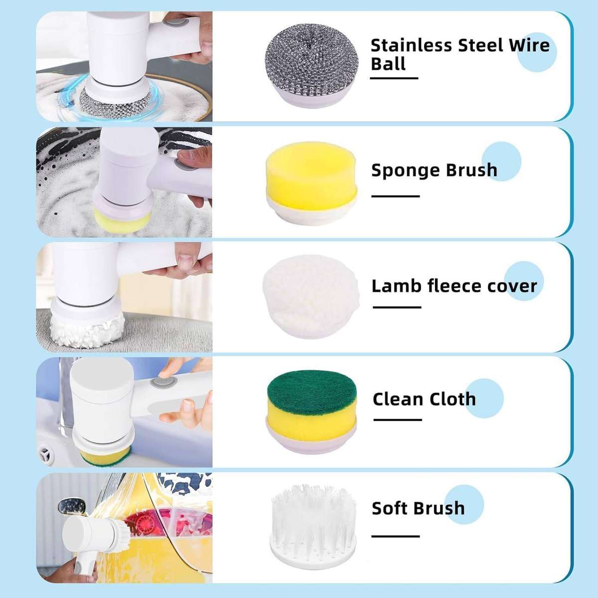 5 in 1 Electric Spin Scrubber