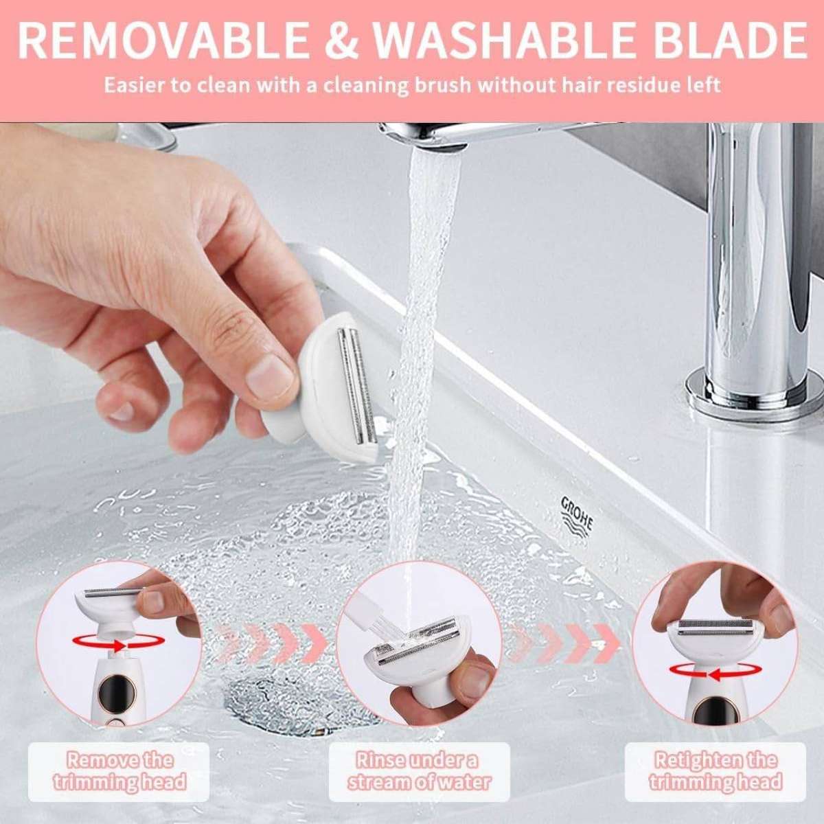 Wireless 4-in-1 Electric Shaver for Women