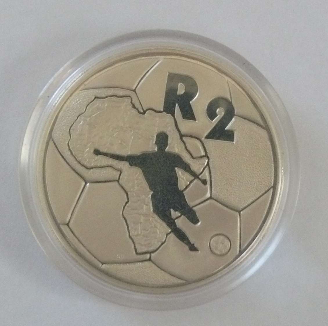 ## 1996 Proof Silver R2 Soccer - Victory Coin for African Cup of Nations  - in SAM Box with COA ##