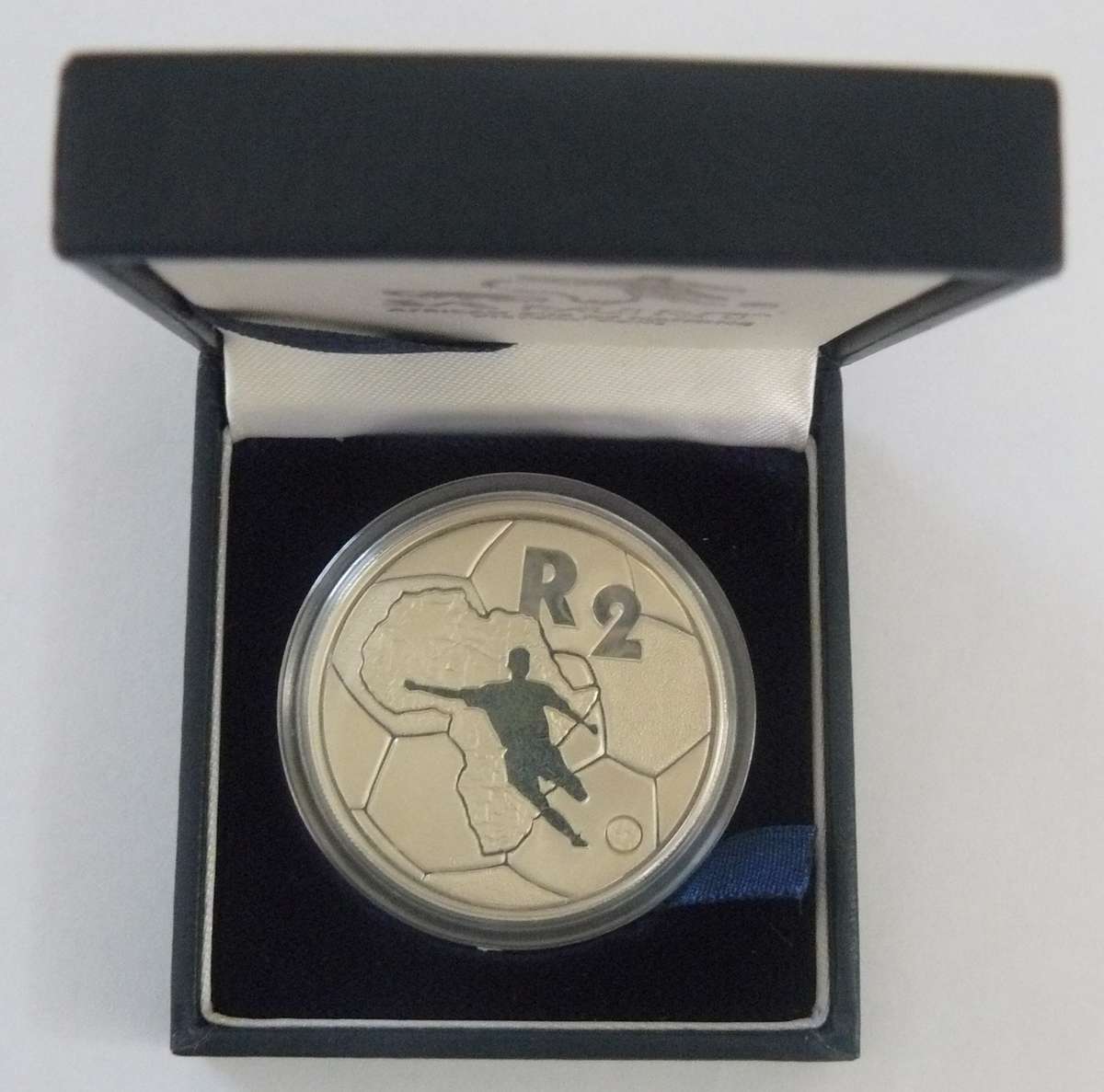 ## 1996 Proof Silver R2 Soccer - Victory Coin for African Cup of Nations  - in SAM Box with COA ##