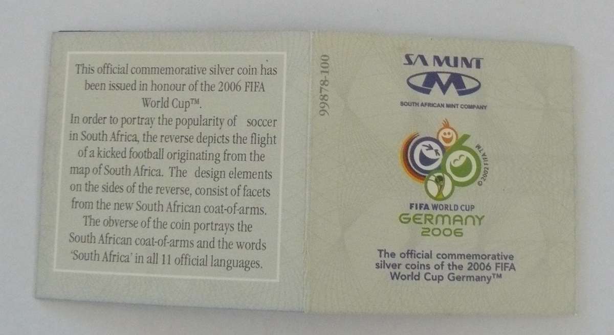 ## 2006 Proof Silver R2 1oz FIFA World Cup Germany - in SAM Box ##