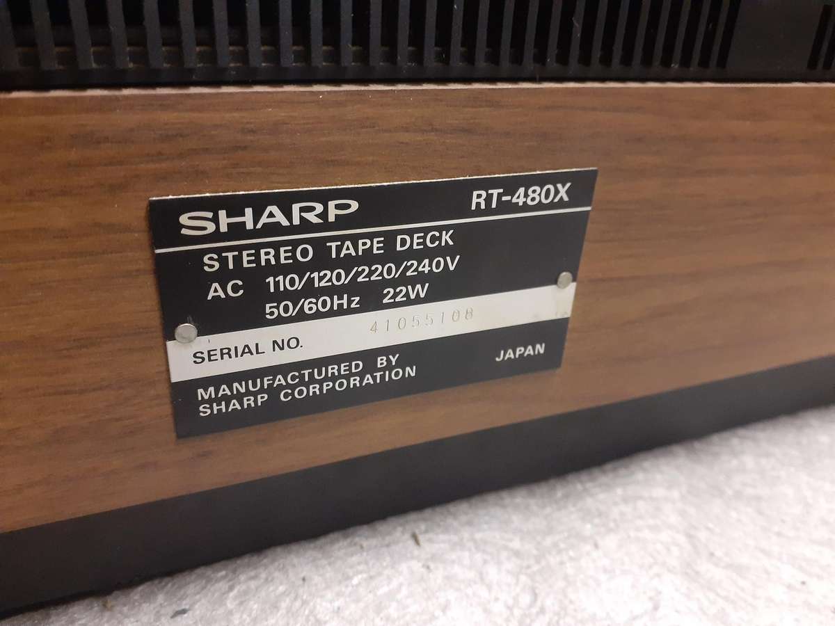 sharp rt-480tx tape deck 1980's working