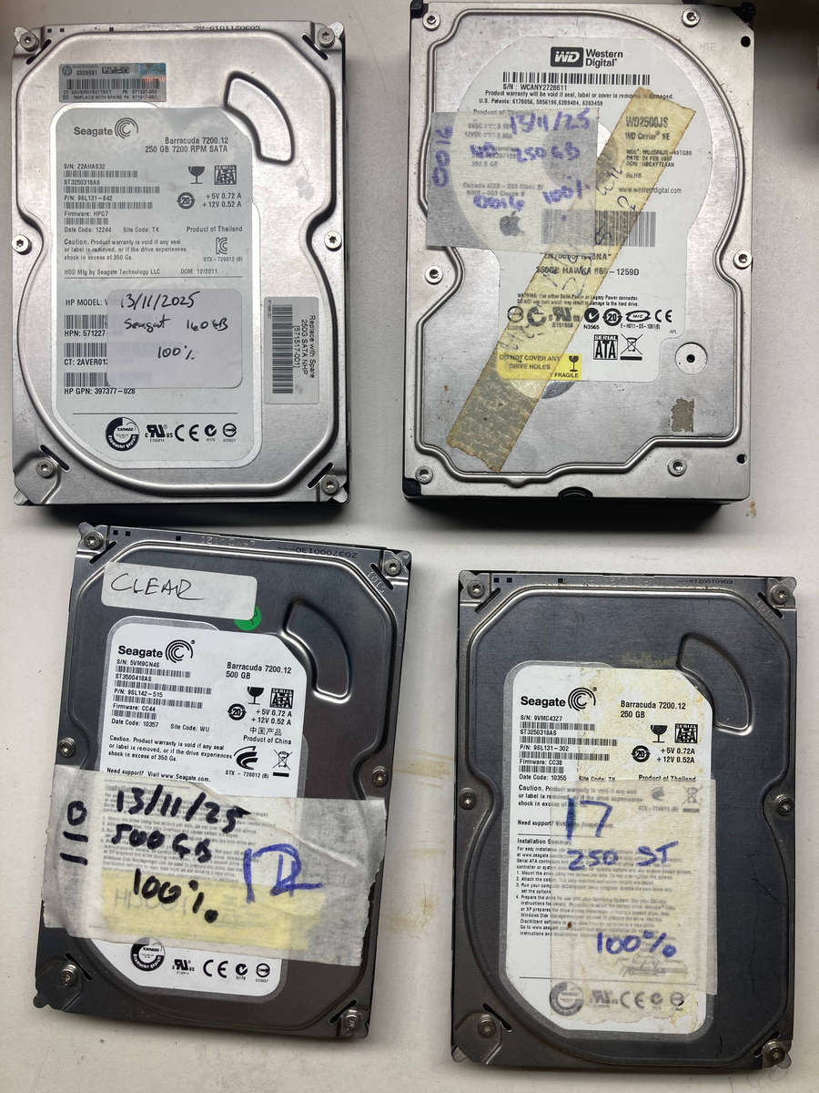 Mixed High-Capacity Desktop Lot (4 Drives) 3.5 inch SATA 100% health