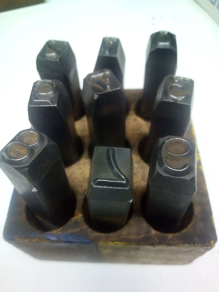 Heavy duty 10mm number punch - 9 numbers