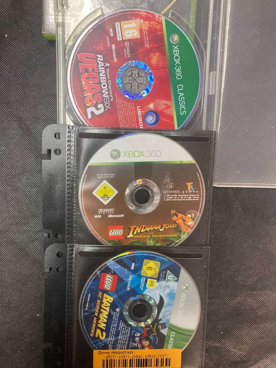 Xbox 360 (red error) + Kinect with 2 games + 6 more games
