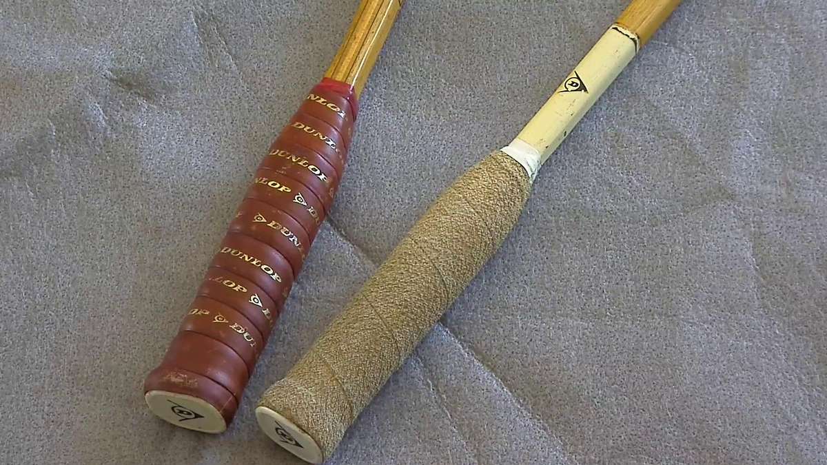 2 x DUNLOP VINTAGE  Wood squash racket MAXPLY & OURSTAR