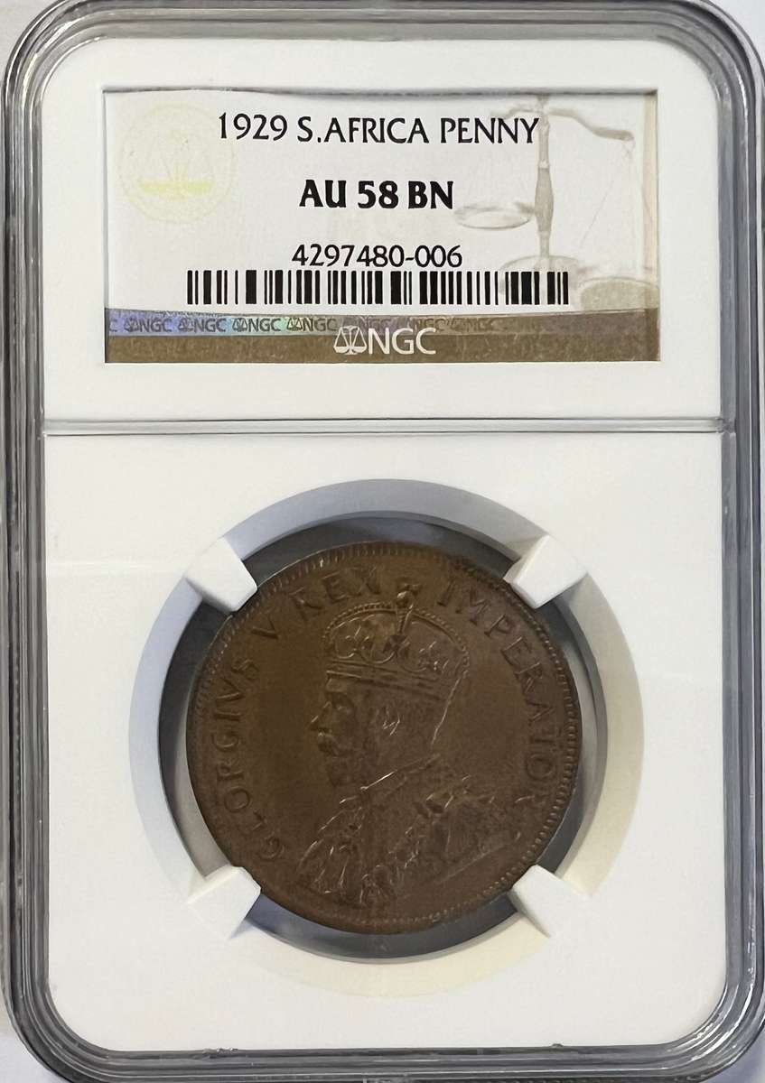 1929 Penny AU 58 BN