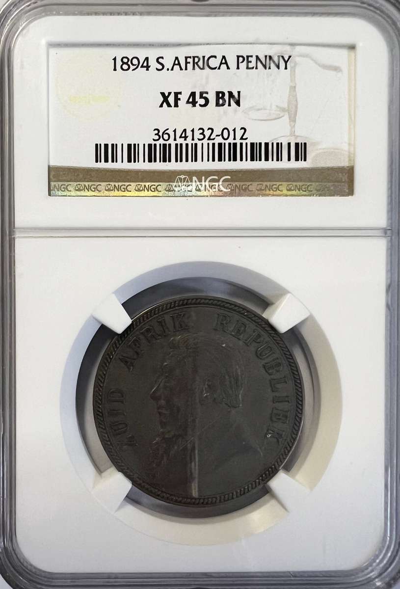 1894 South Africa Penny XF 45 BN