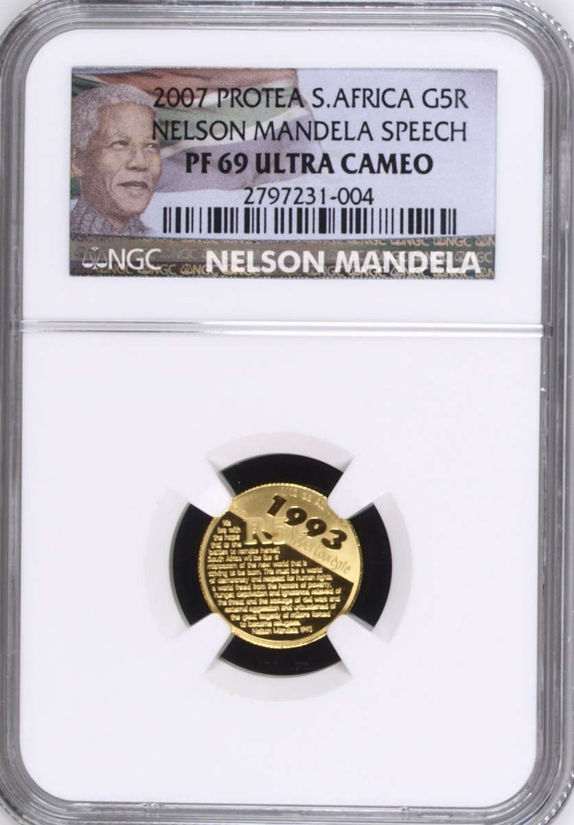 2007 Protea G5R Nelson Mandela Speech PF69 Ultra Cameo