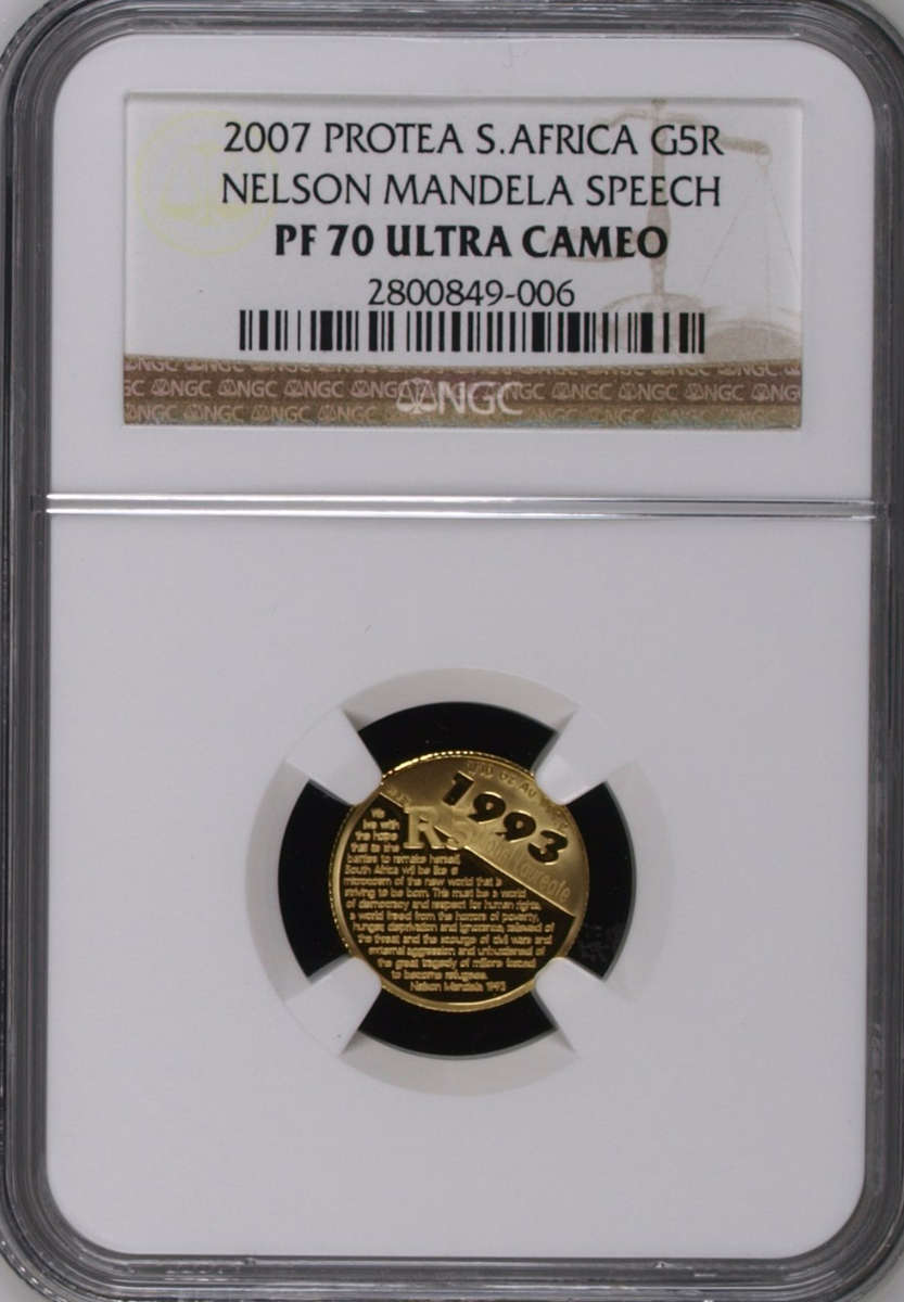 2007 Protea G5R Nelson Mandela Speech PF70 Ultra Cameo