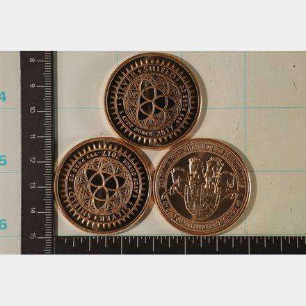 3x 1oz ADVP COPPER ROUNDS: RED HORSE OF WAR