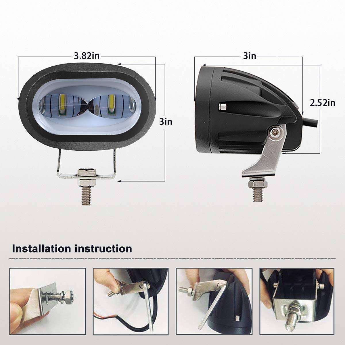 Aluminum Angel Eye Spotlights. Motorcycle or car.