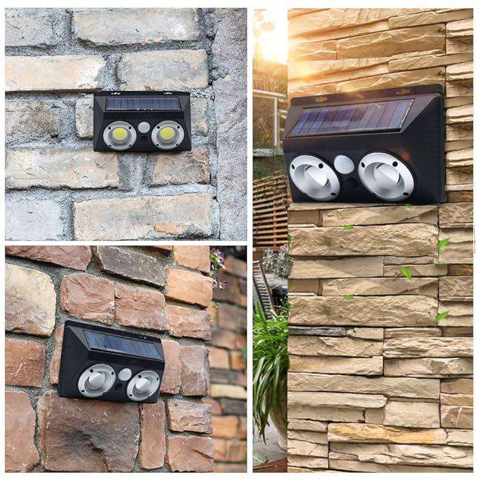 Bright Duel Cob Angel Eye Solar Motion Sensor Security Lights