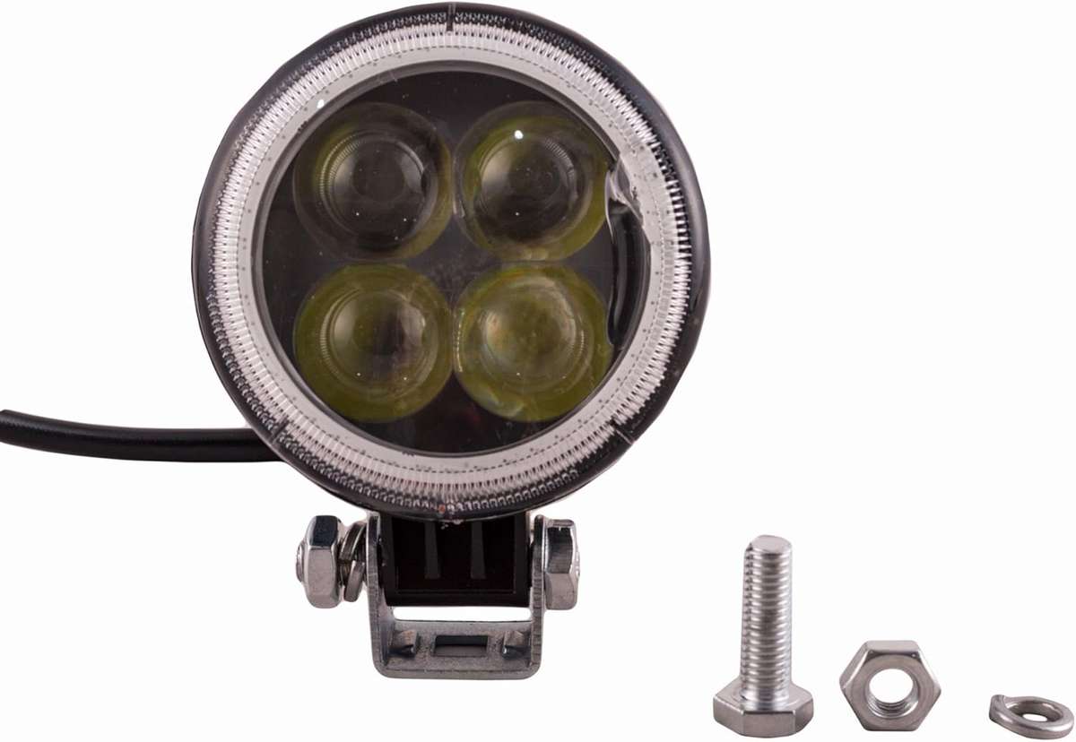 4 Led Angel Eye Motorcycle/Car Spotlights. Aluminium.