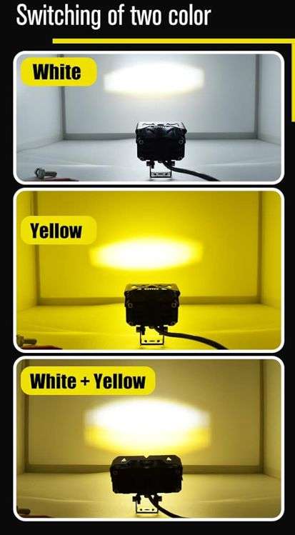 Top Quality Aluminum Angel Eye Motorcycle Spotlights. (Not Plastic) Amber and White light.