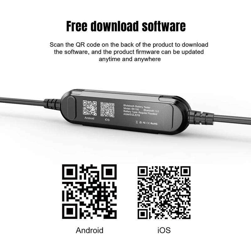 BK100 6V 12V Bluetooth Battery Analyser/Tester