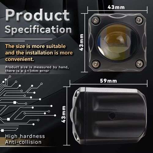 Top Quality Aluminum Angel Eye Motorcycle Spotlights. (Not Plastic) Amber and White light.