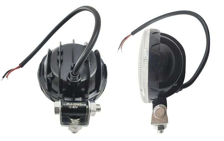 4 Led Angel Eye Motorcycle/Car Spotlights. Aluminium.