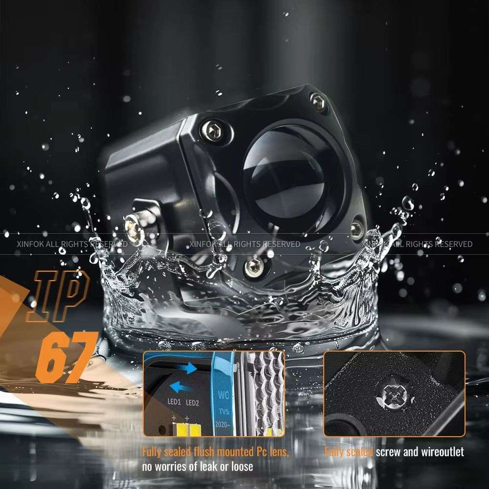 Top Quality Aluminum Angel Eye Motorcycle Spotlights. (Not Plastic) Amber and White light.