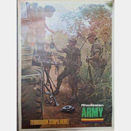 RHODESIA. ORIGINAL Terrorism Stops Here Poster