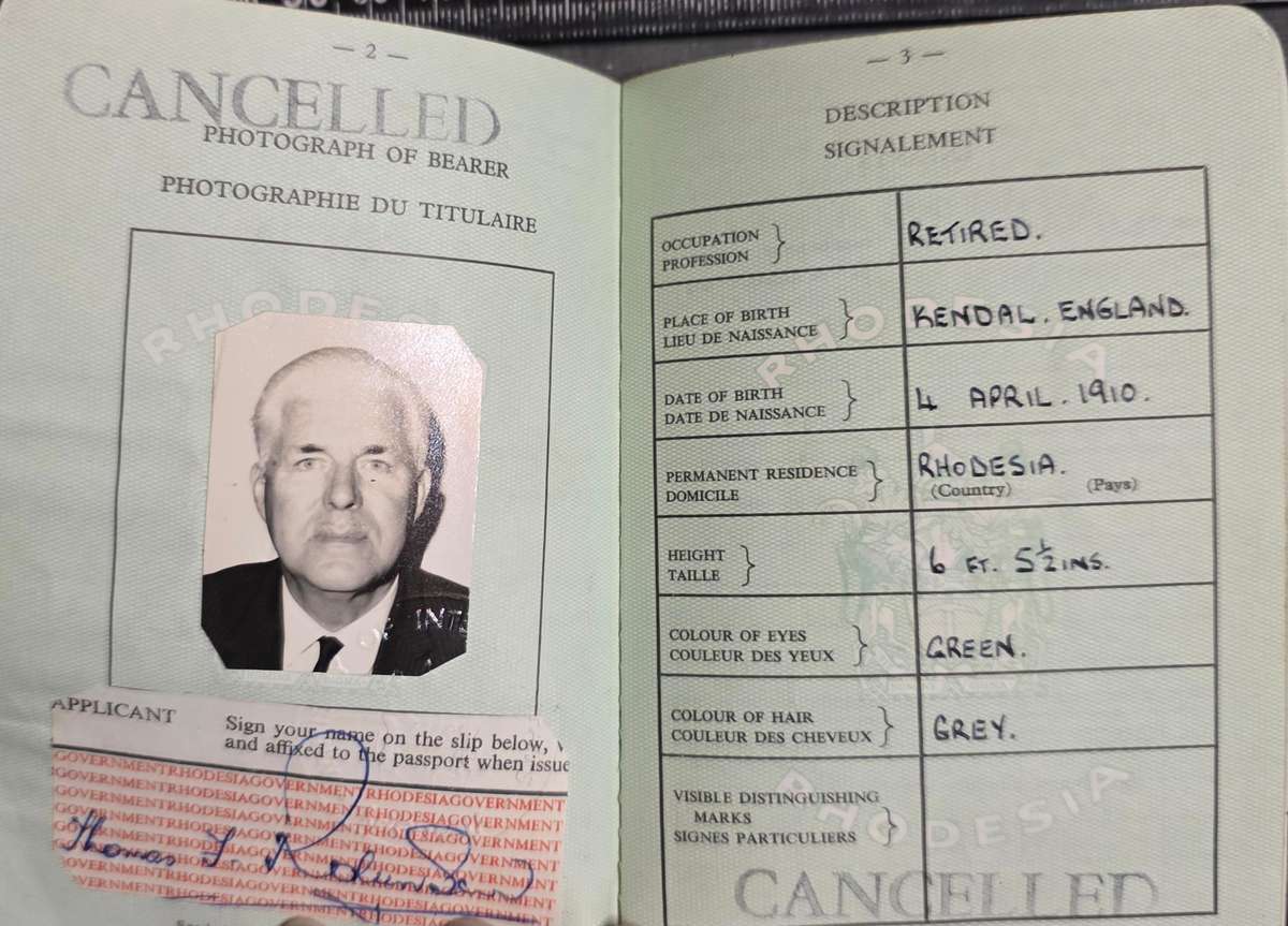 Rhodesian Issued Civilian Passport