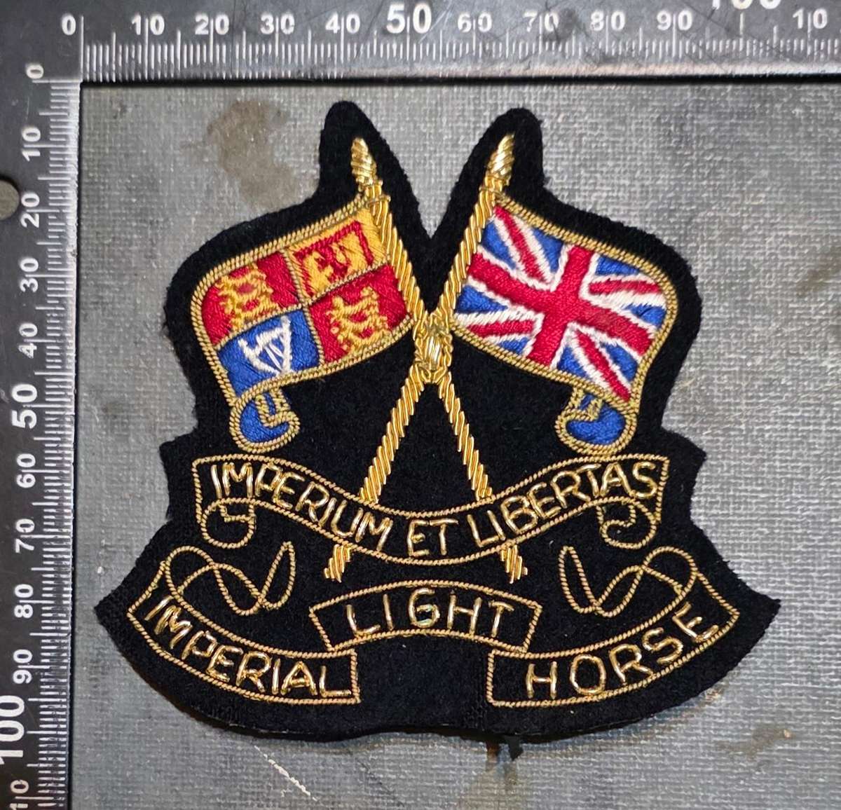 WW2 IMPERIAL LIGHT HORSE BLAZER BADGE