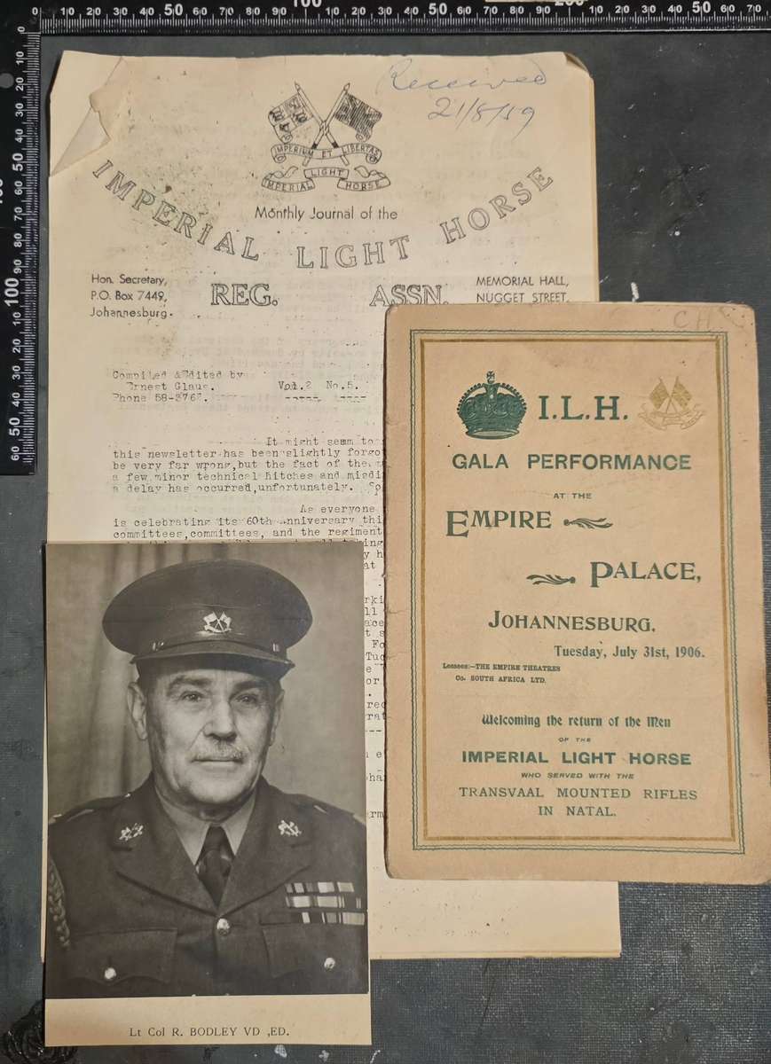 IMPERIAL LIGHT HORSE ILH PAPERWORK LOT