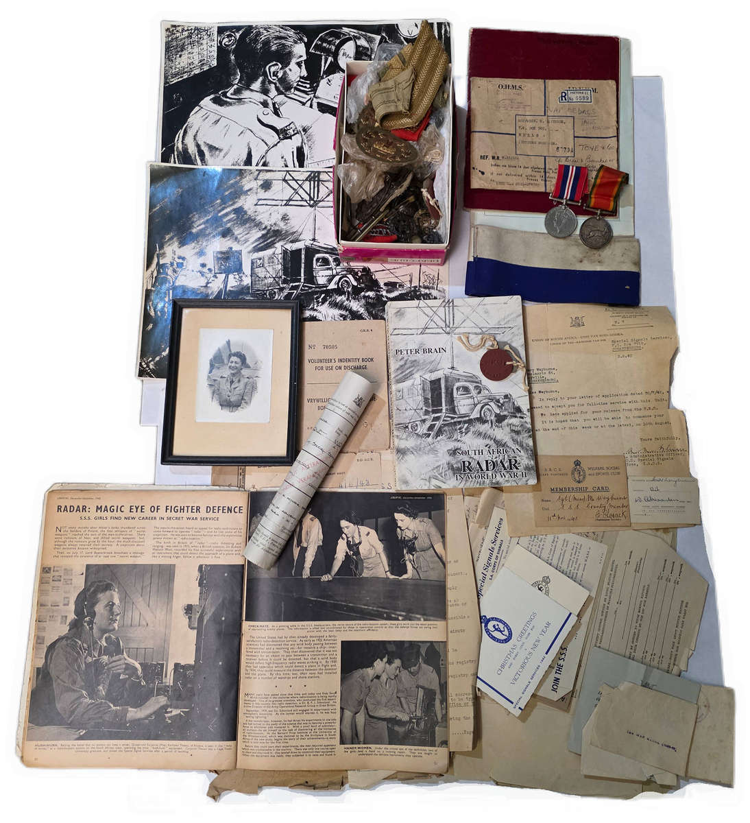 WW2.South African Corps Of Signals SACS Radar Woman's Grouping
