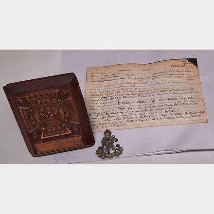WW2. South Africa. Royal Natal Carbineers Killed In Action Death Plaque With Badge