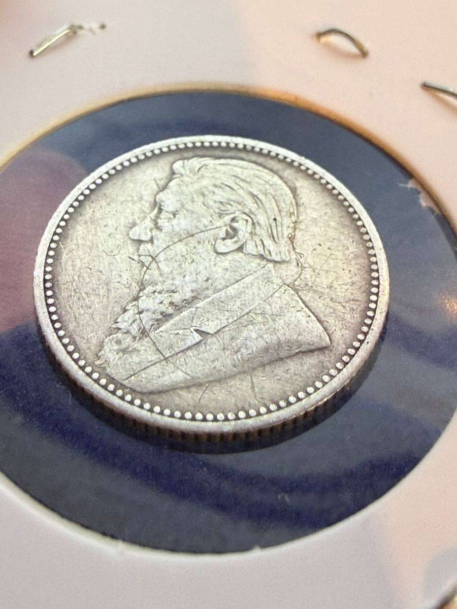 1893 ZAR 6 Pence Silver Coin - 92.5% Silver Content, Limited Mintage
