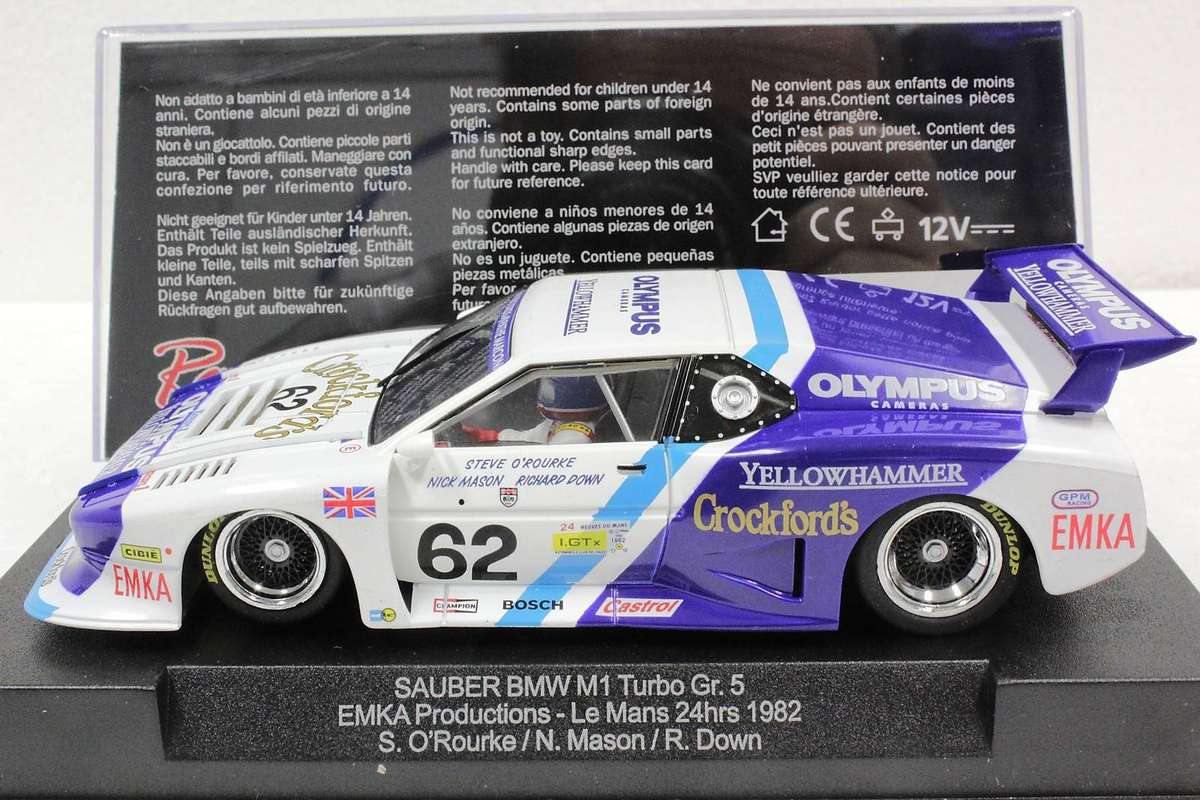 Scalextric SIDEWAYS SLOT IT SAUBER BMW M1 TURBO GRP.5  Le Mans