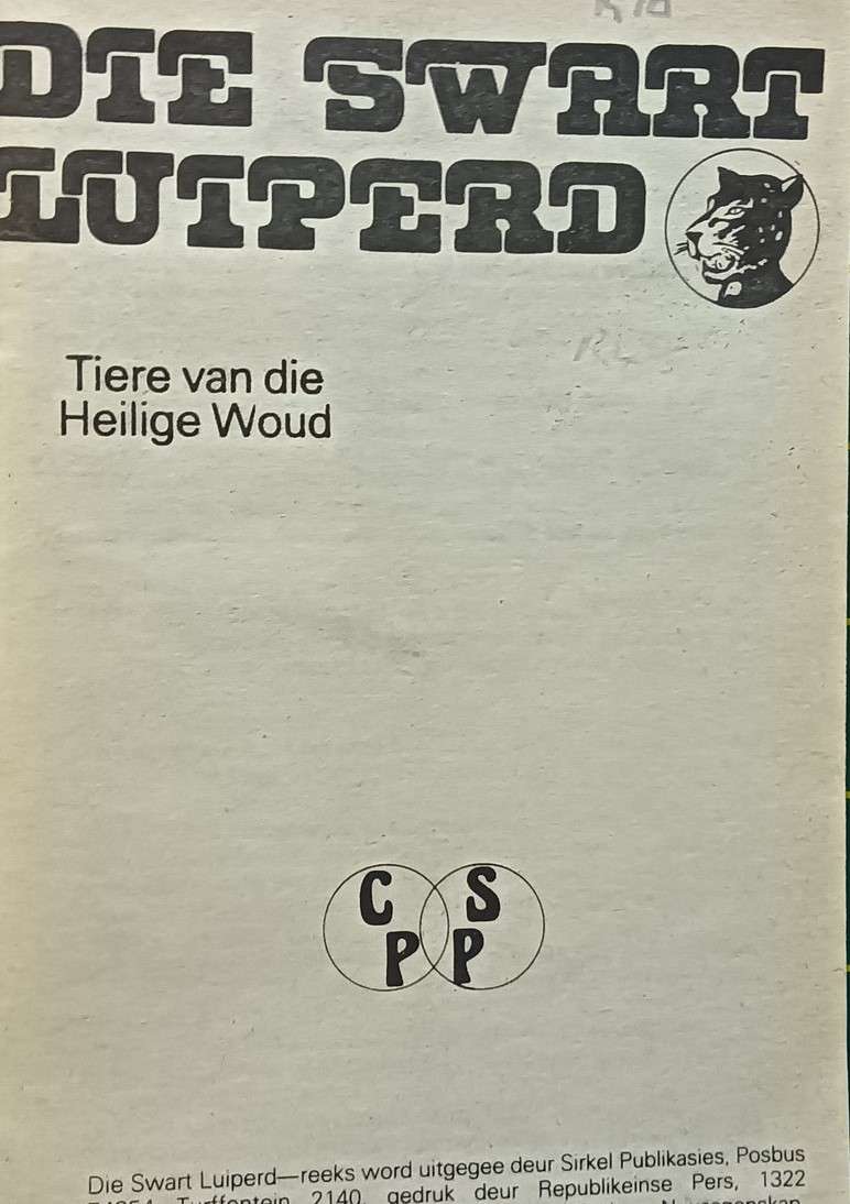 Die Swart Luiperd reeks 38 - Braam le Roux / Tiere van die heilige woud