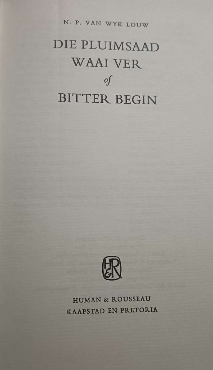 Die Pluimsaad waai Ver - N.P. van Wyk Louw - Hardcover - 82 pages