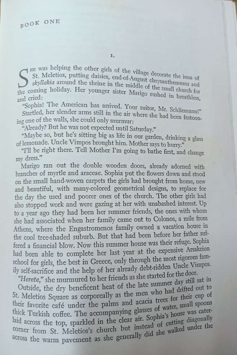 The Greek Treasure - Irving Stone - Biog Novel of Henry & Sophia Schliemann - Hardcover - 479 Pages