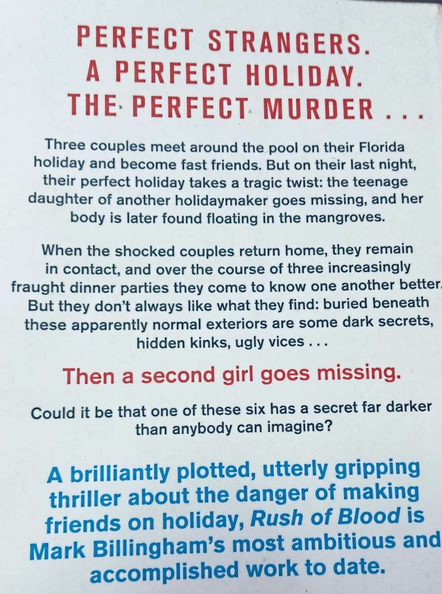 Rush of Blood - Mark Billingham - Softcover - 390 pages