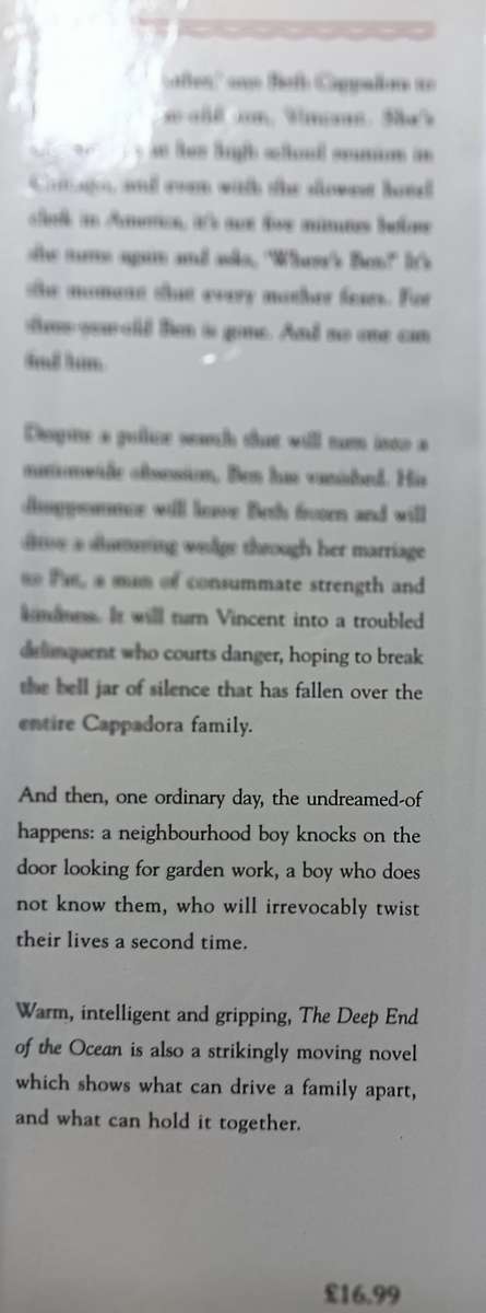 The Deep End of the Ocean - Jaquelyn Mitchard - Hardcover - 434 Pages