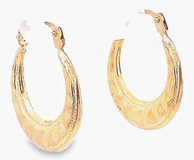 9k / 9ct gold creole hinged hoop EARRINGS: 18x2mm. Limited!