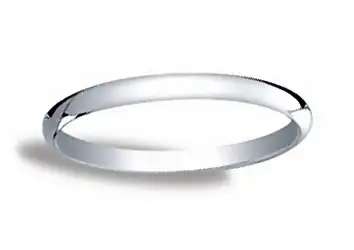 9k / 9ct white gold Wedding / Stacking Band / Spacer: 2mm wide, half round, size K or L