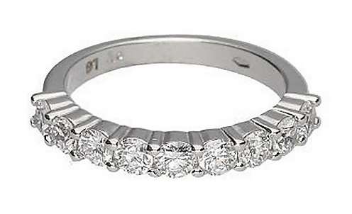 18k / 18ct white gold Eternity RING: 1.00cttw Lab Grown Diamonds, size N. Last one!
