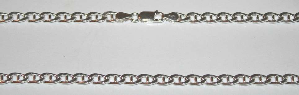 Marina link CHAIN: 4.8mm wide, 50cm, sterling silver