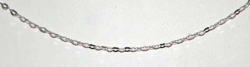 9k / 9ct white gold CHAIN: oval Anchor, 1.75mm wide, 45cm