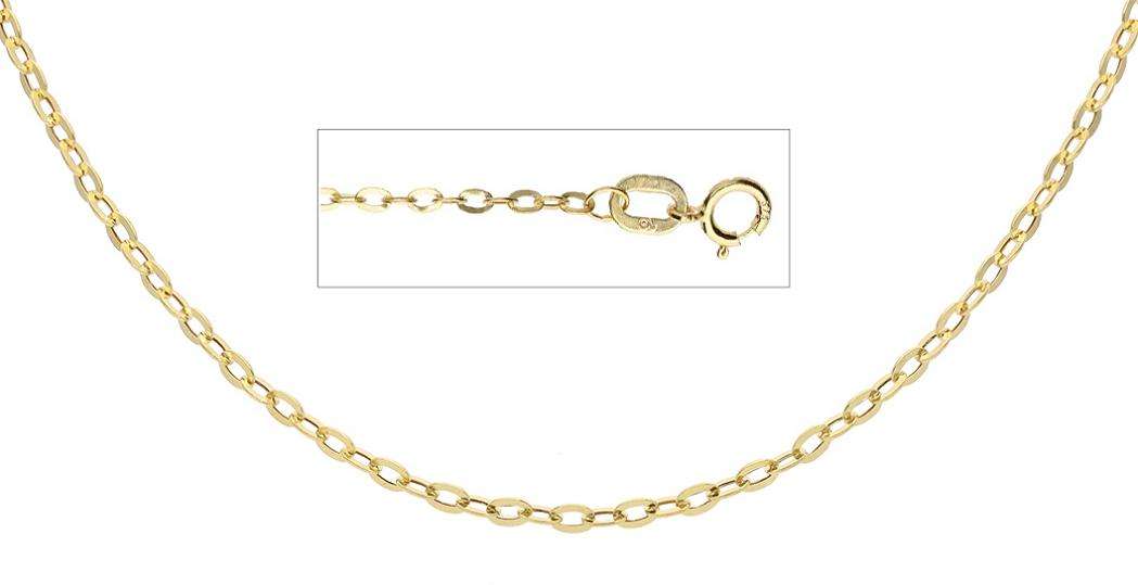 9k / 9ct gold CHAIN: 1.5mm wide Anchor, 45cm