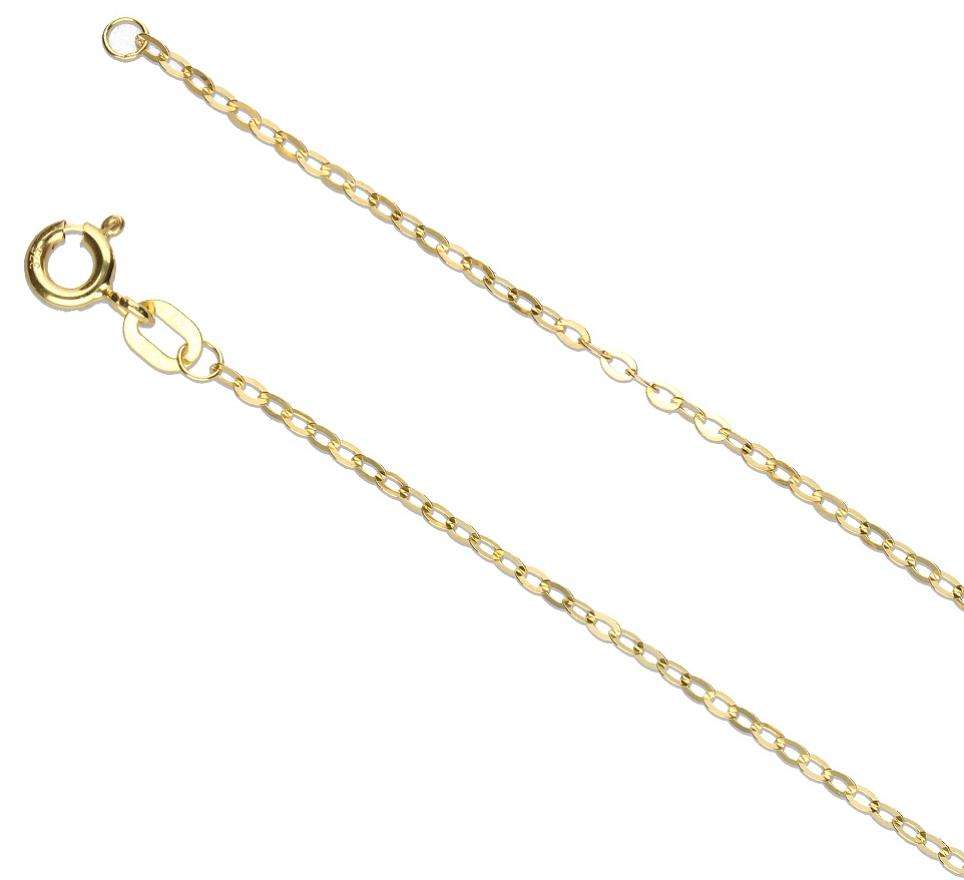 9k / 9ct gold CHAIN: oval Anchor, 1.75mm wide, 42cm