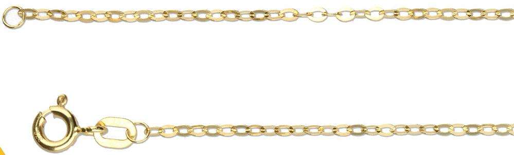9k / 9ct gold CHAIN: oval Anchor, 1.75mm wide, 42cm